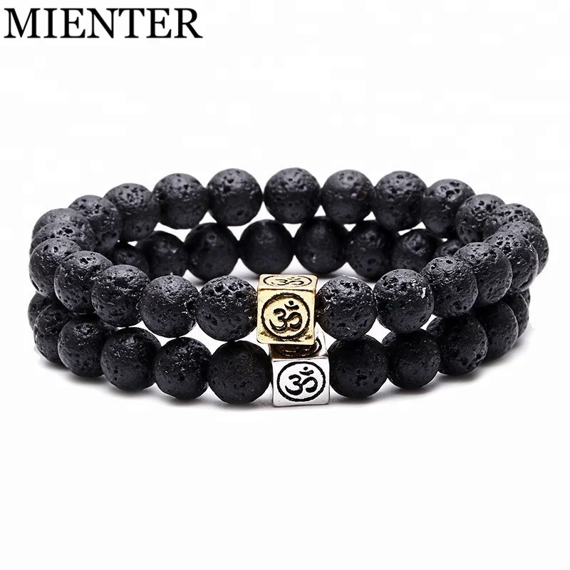 

Wholesale fashion jewelry charm handmade bracelet women Aromatherapy 8mm lava stone beads men 3D sport bracelet, Picture