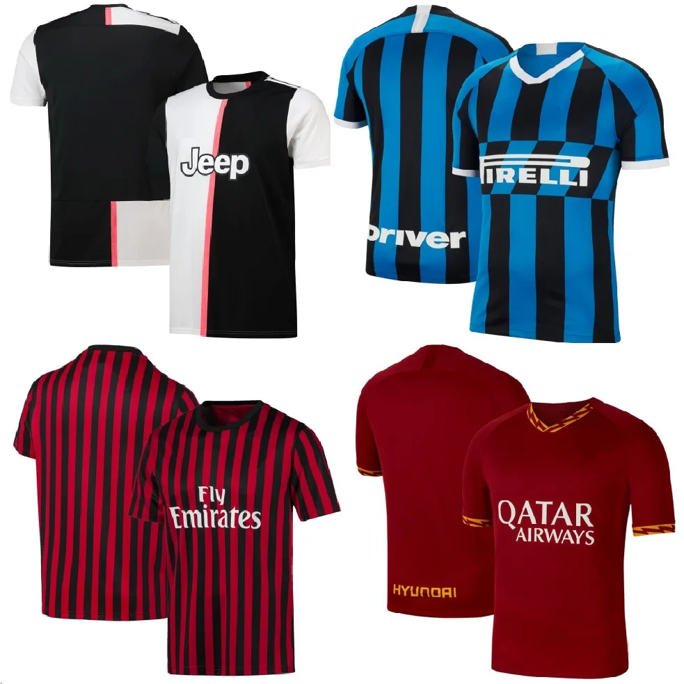 

Wholesale 2019 2020 Italy Club Teams Seria Soccer Jerseys, Red;black blue;white black;red black