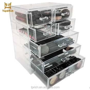 Custom 6 Drawer Acrylic Makeup Organiser Organizer Luxury Cosmetic
