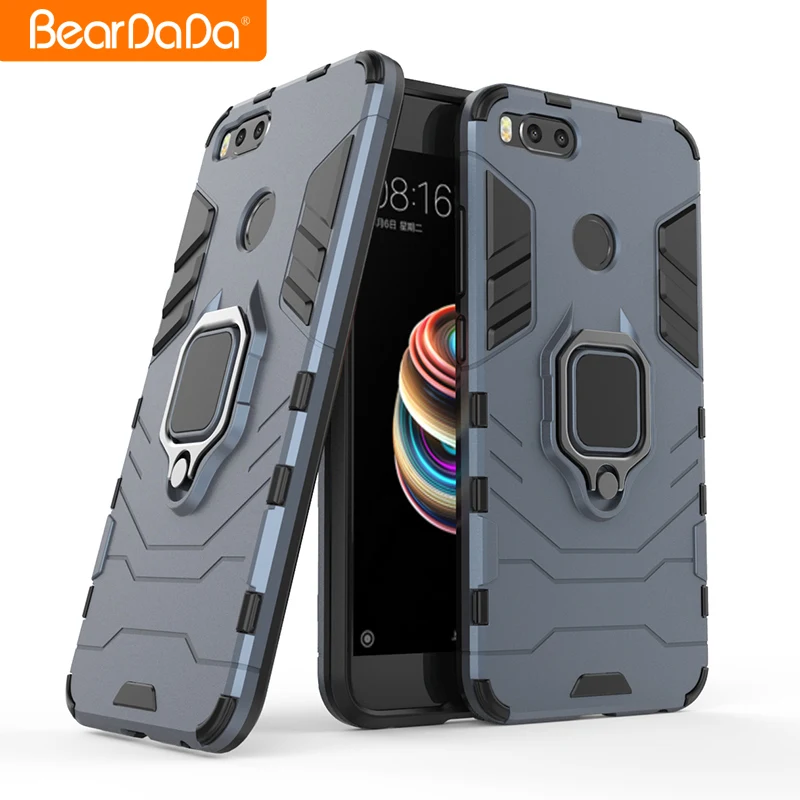 

TPU PC Ring Holder Bracket Magnet Suction mobile phone back case cover for xiaomi mi 5x a1