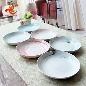 Image of WKTP009 China Factory porcelain dinner plate,colorful round design ceramic fruit plate,custom logo ceramic plates dishes