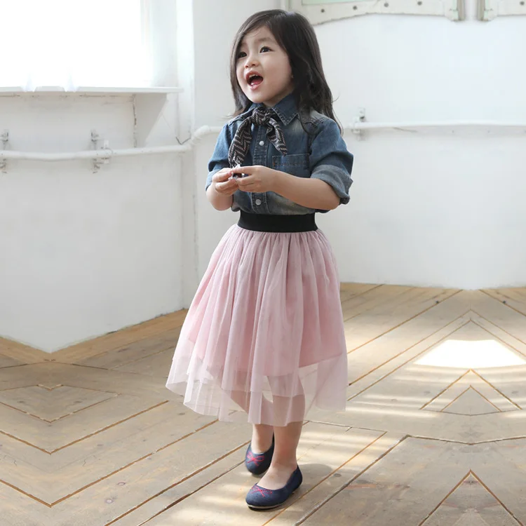 spring and summer girls tutu age 3 8 tulle skirts children fluffy skirt kids tutu skirt