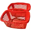 Plastic used shopping basket for sale supermarket with 2wheels hand