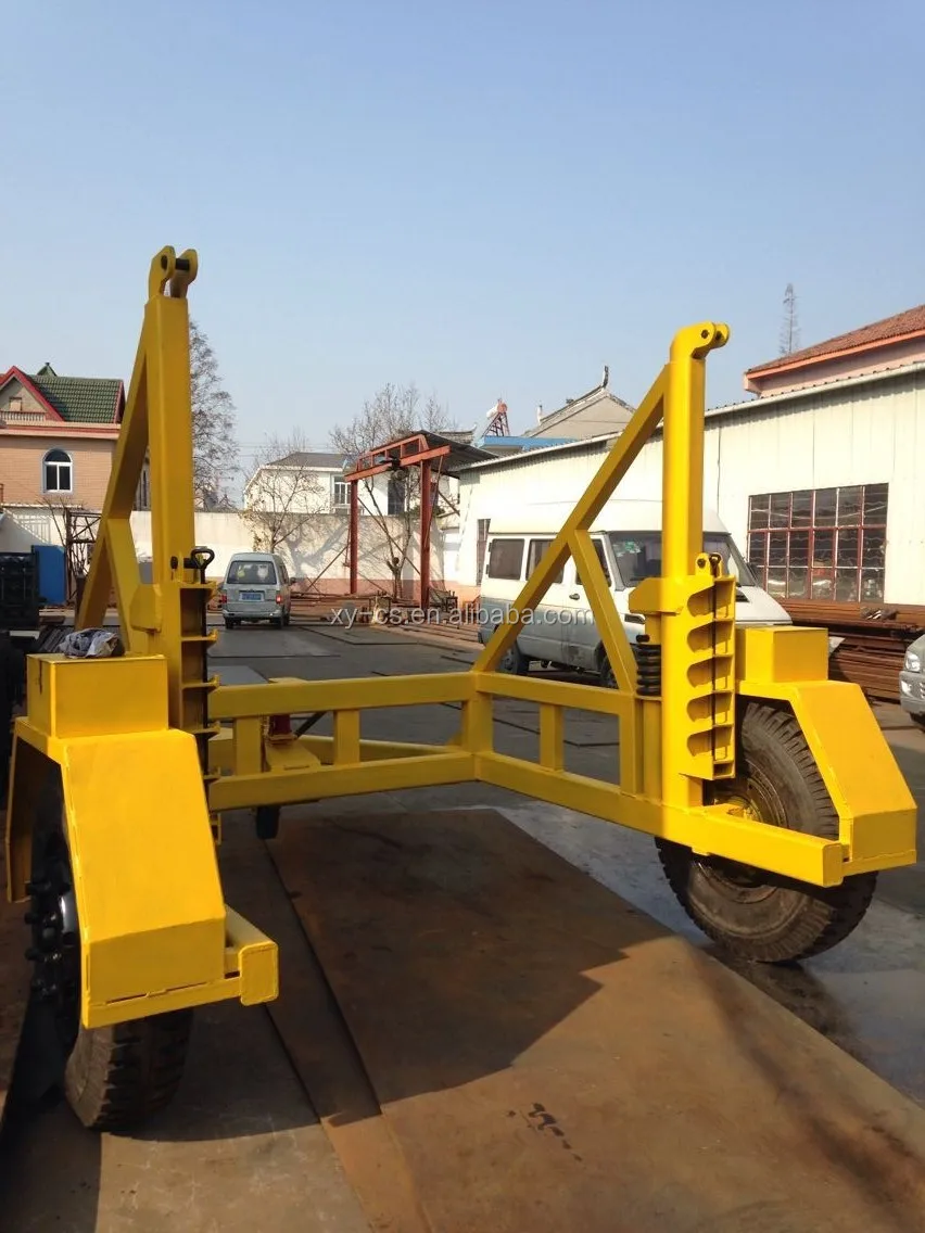 3 Ton Cable Reel Trailer With Hydraulic Lifting System For Cable Drum