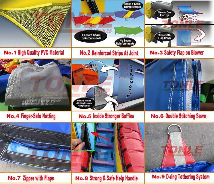 50ft Riesenschieben Und Überschieben/lange Aufblasbare Rasen