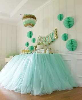Blue Tassel Garland Kit Honeycomb Balls Party Idea Pastel Dessert