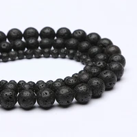 

Stone beads factory cheap lava stone round beads for bracelet