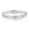 Classic Customize Mens Wholesale Sliver Engraved ID Bracelet Customer LOGO Stainless Steel Men Bracelet & Bangle