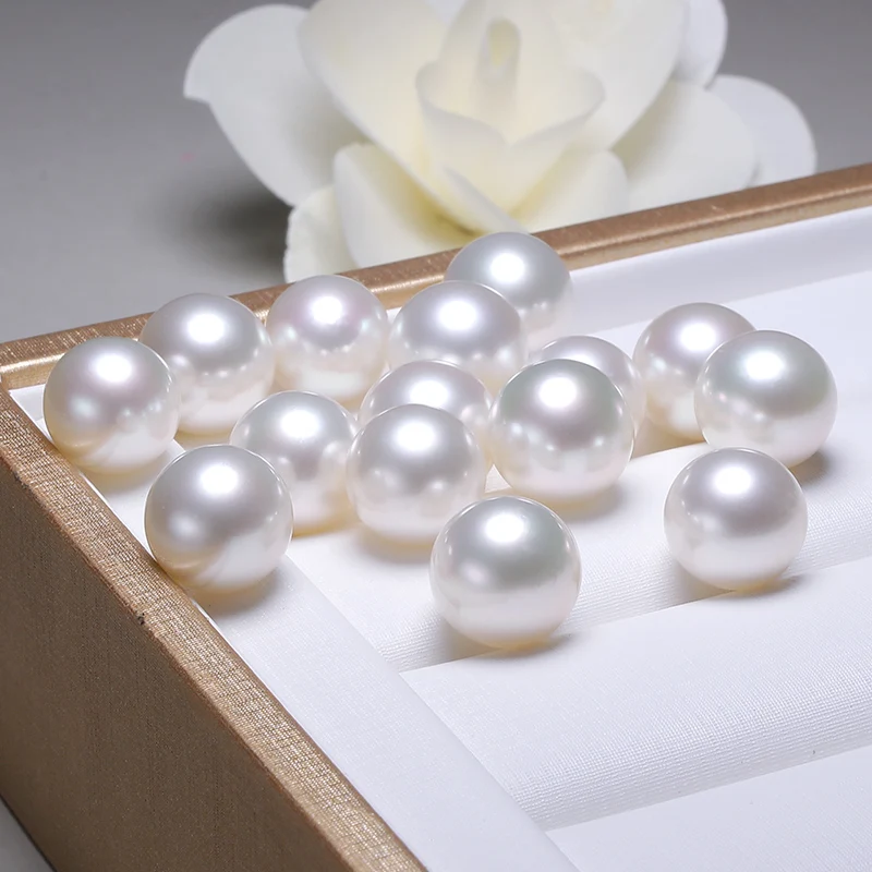 

8-8.5mm seawater Akoya AAA pearls perfect round half drilled Akoya loose pearls in bulk