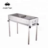 Outdoor thick stainless steel foldable portable charcoal BBQ grill