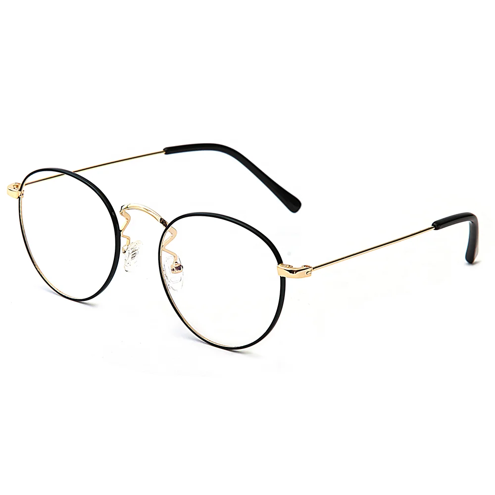 SKYWAY Brand Designer Ready Ship Prescription Glasses Korea Retro Style Round Metal Optical Frame