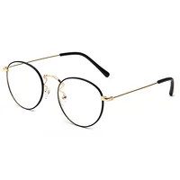 

SKYWAY Brand Designer Ready Ship Prescription Glasses Korea Retro Style Round Metal Optical Frame