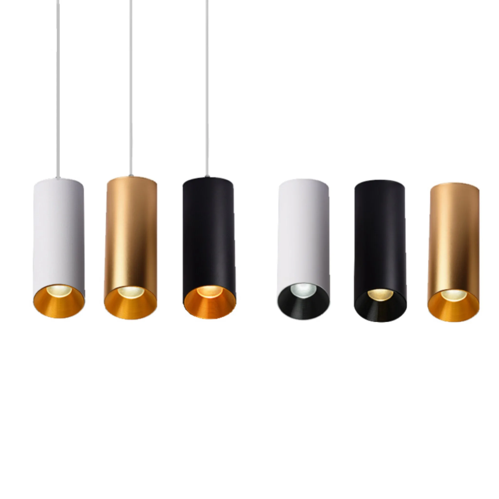 
7W 12W anti-glare ceiling mounted downlight suspended pendant light with gold finish color 