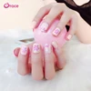 B65 artifical natural nail tips press on oval nail tips pre designed fruit nail tips acrylic