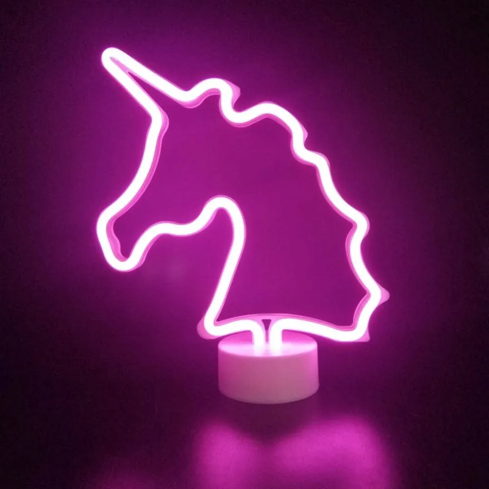 Hot Sale Unicorn Desktop Neon Signs Neon Lamp Logo Customs Neon Light With Base