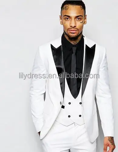 

Red/White Design Formal Custom made Slim Fit Tailored Mans Wedding Suits Sets (Jacket+Pants+Vest) WS228 Wedding Suits For Men, Per the request