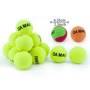 Colored 2.5 inch tennis ball for dog toy bite resistance use