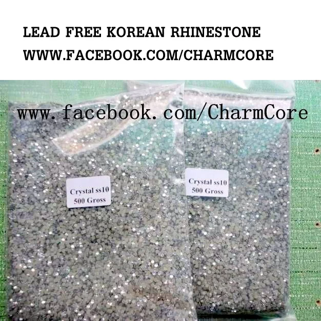 

Factory Supply Low Lead Original Korea Hot Fix Rhinestone ss10 Crystal 3mm 500 Gross Per Bag, Clear crystal