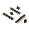 2.0mm pin header SMT double row, triple plastic 1*21P, PA6T gold flash, with cap