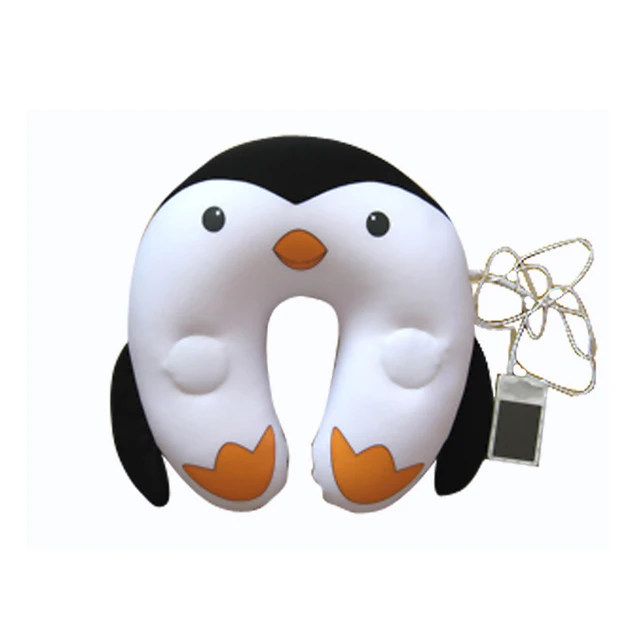 Animal Shape Kids Neck Pillow Lovely Penguin Soft Music Pillow