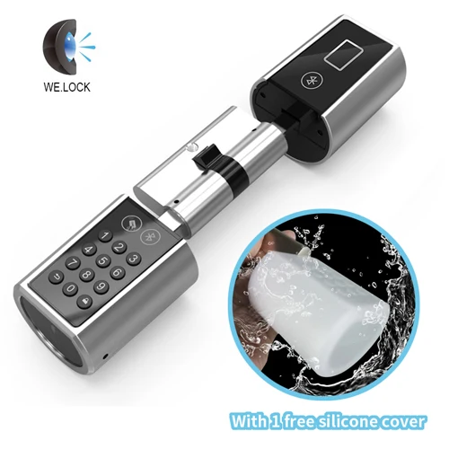 

Door Lock Cylinder Electronic , High Security Digital Lock Bluetooth RFID Smart Pin Euro Profile Cylinder Door Lock, N/a