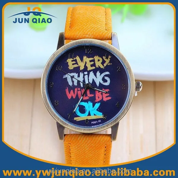 

colors fabric strap quartz every thing will be ok small black dial watches