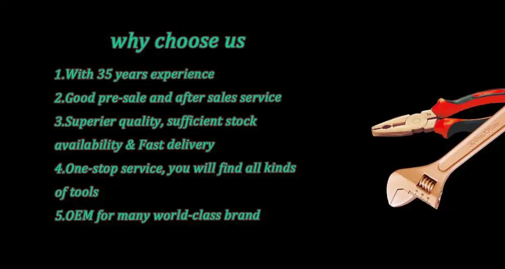 Non Sparking Non Magnetic Hand Tools Insulated Cable Connectors Crimping Tool Pliers