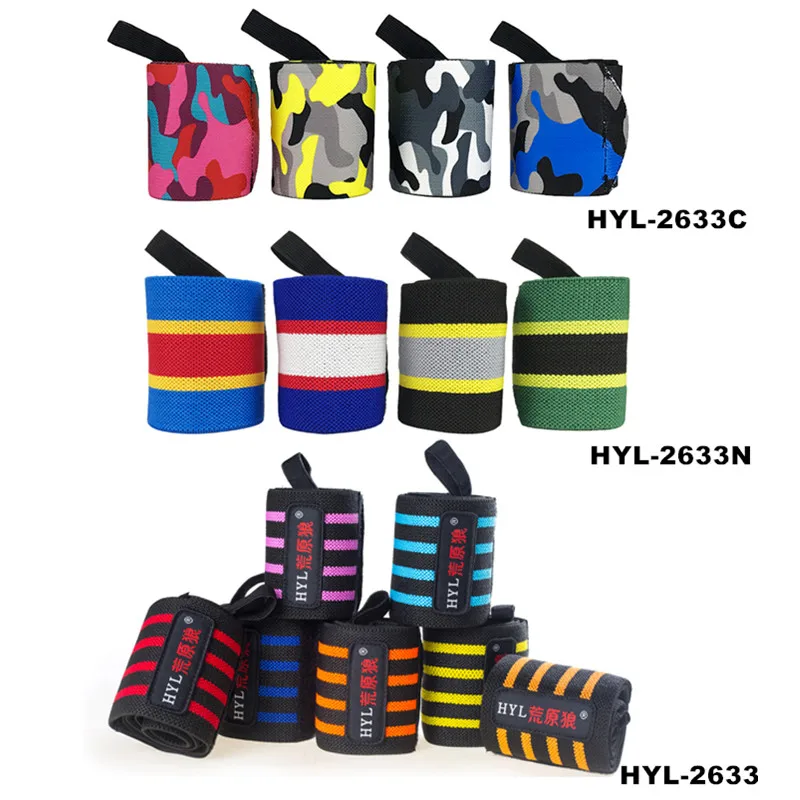 
HYL-2633 Power weight lifting wrist support wraps gym bandage straps 