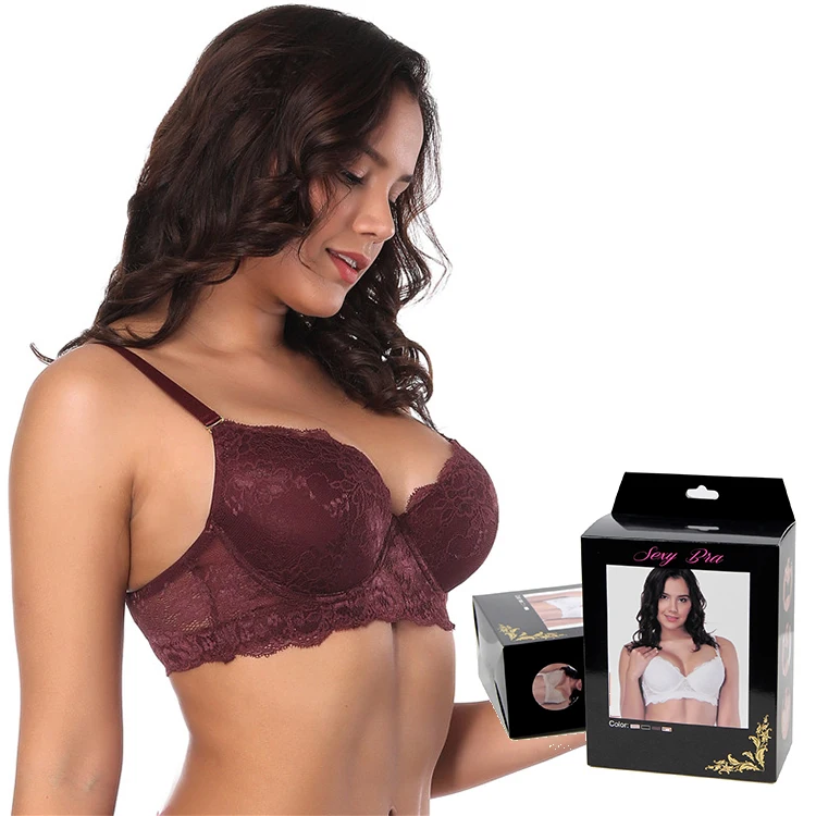 

Low MOQ 4 Colors D E F Cup Big Breasted Lace Bra High Quality Daily Used Lace 34 Bra Size Women Bra