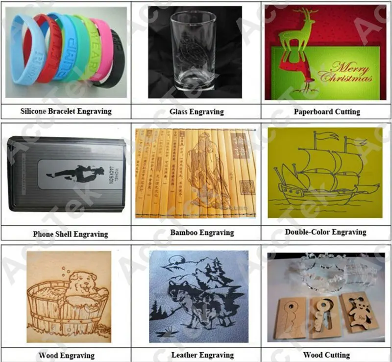 Jinan AKJ6090 CO2 Laser Engraving & Cutting Machine for non-metal