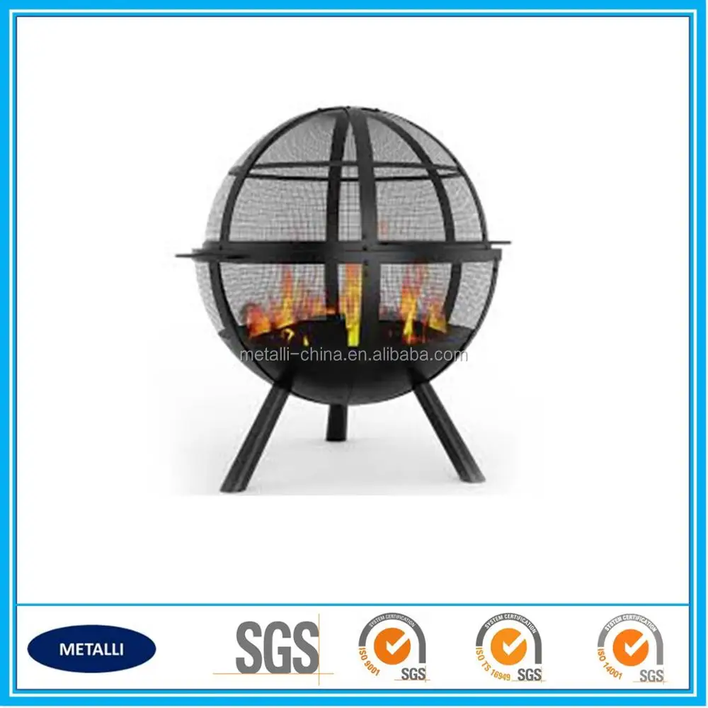 Best Choice Product Wood Burning Metal Sphere Outdoor Fireplace