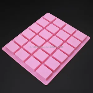 Image of 24 Cavity Rectangle Square Cake Silicone Baking Molds Handmade Soap Mold