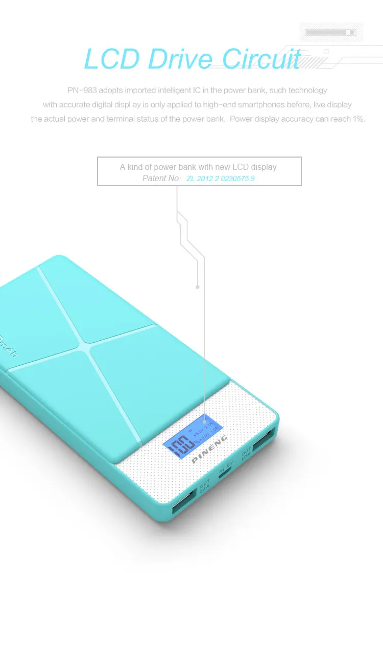 Pineng original factory full capacity 10000mAh power bank for cell phone - ANKUX.COM