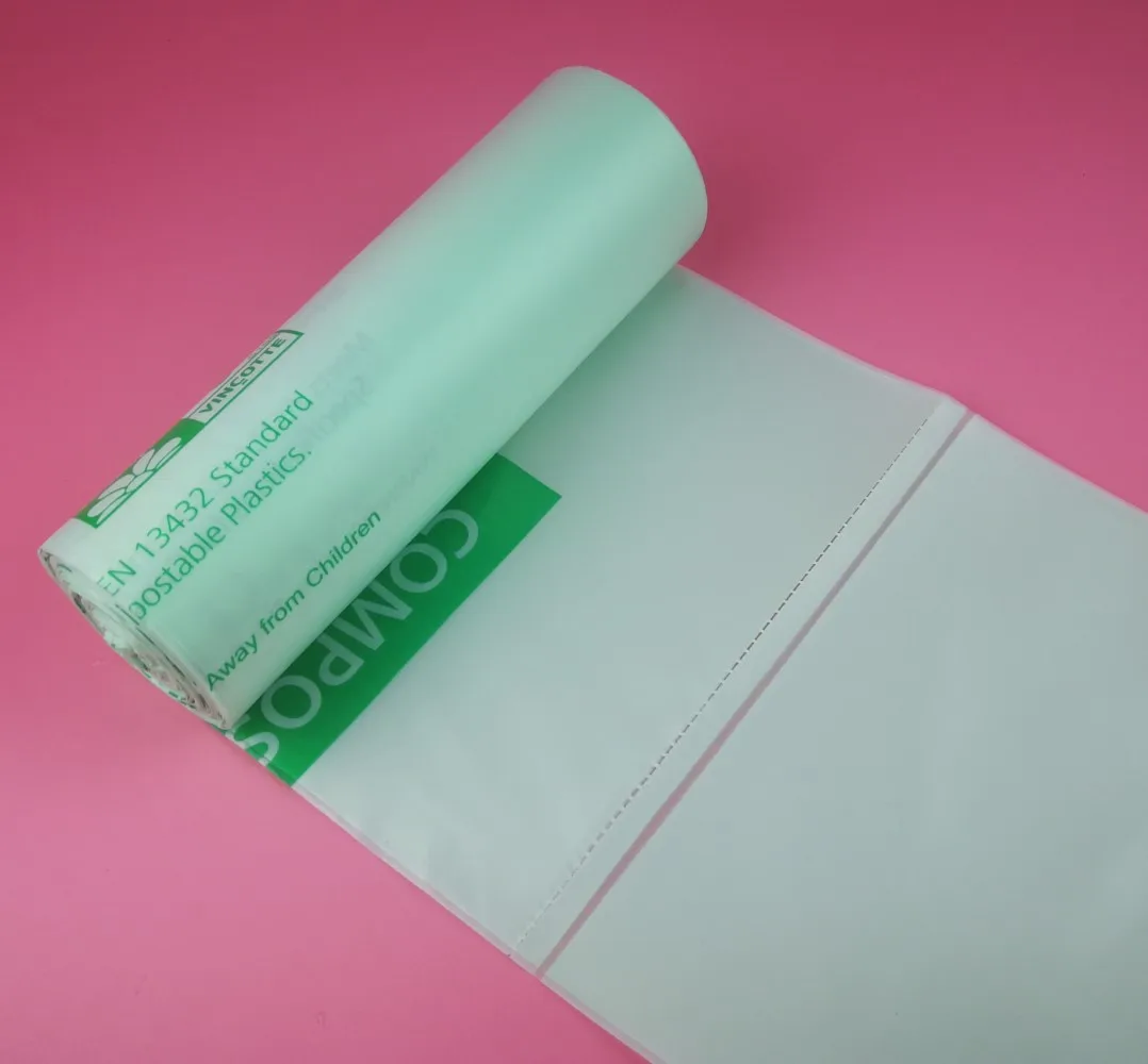 
PLA Corn Based Compostable Bags Bioplastic 100% Biodegradable Plastic Trash Bags Garbage Waste Bags 