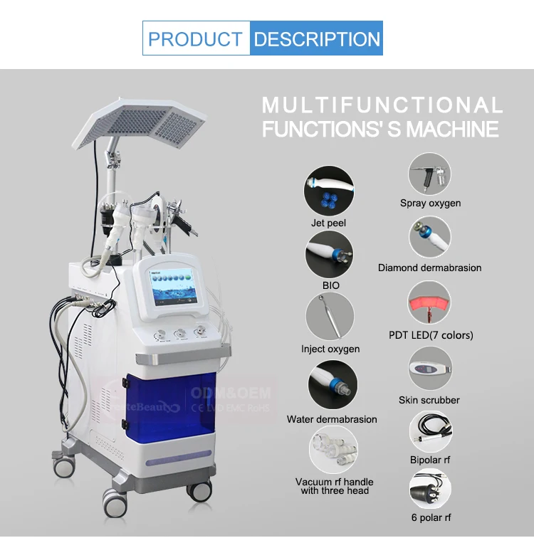Multifunction Facial skin care hydra beauty Machine/Super aqua dermabrasion hydro water oxygen hydrogen Jet Peel