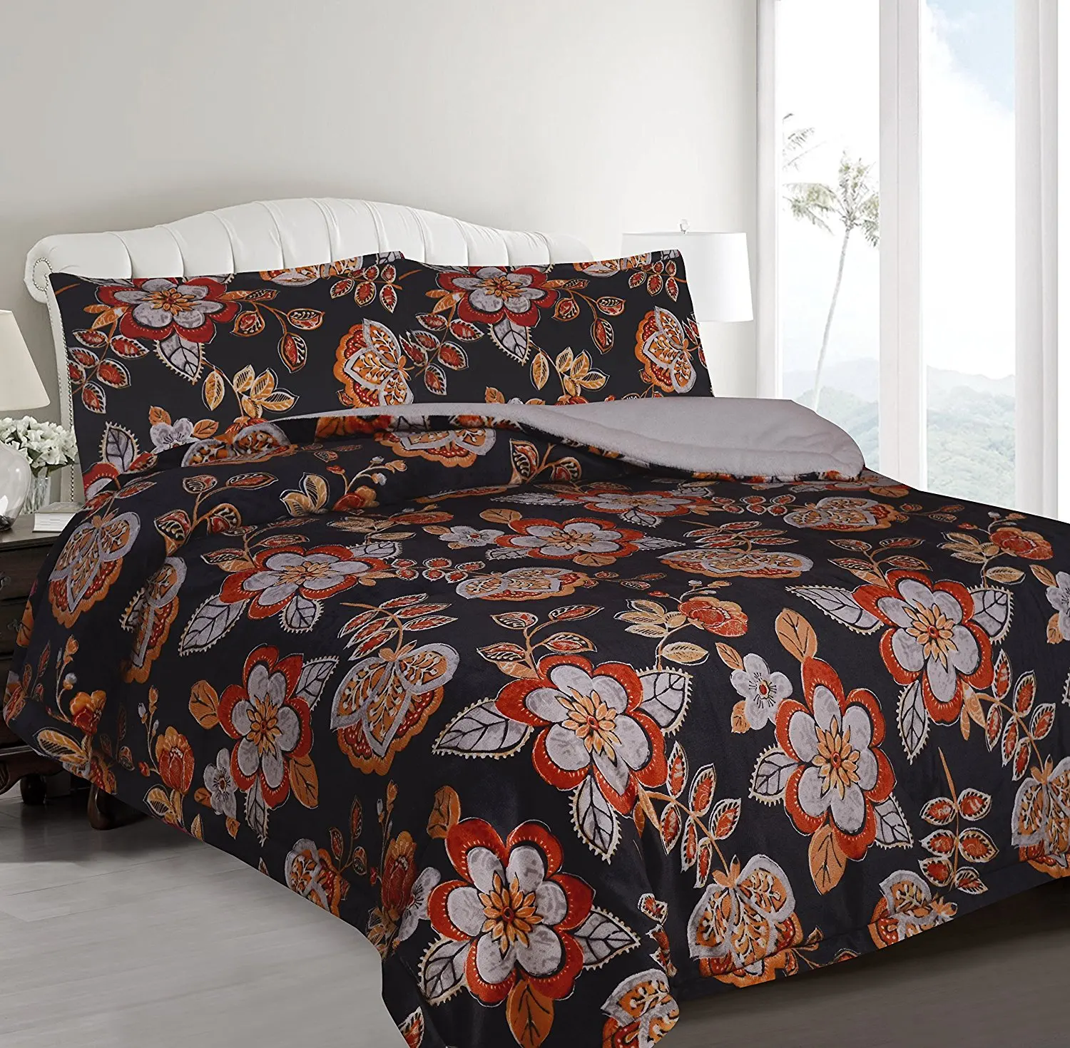 Buy Flannel Fleece Sherpa Bedspread Set Flannel Fleece Blanket