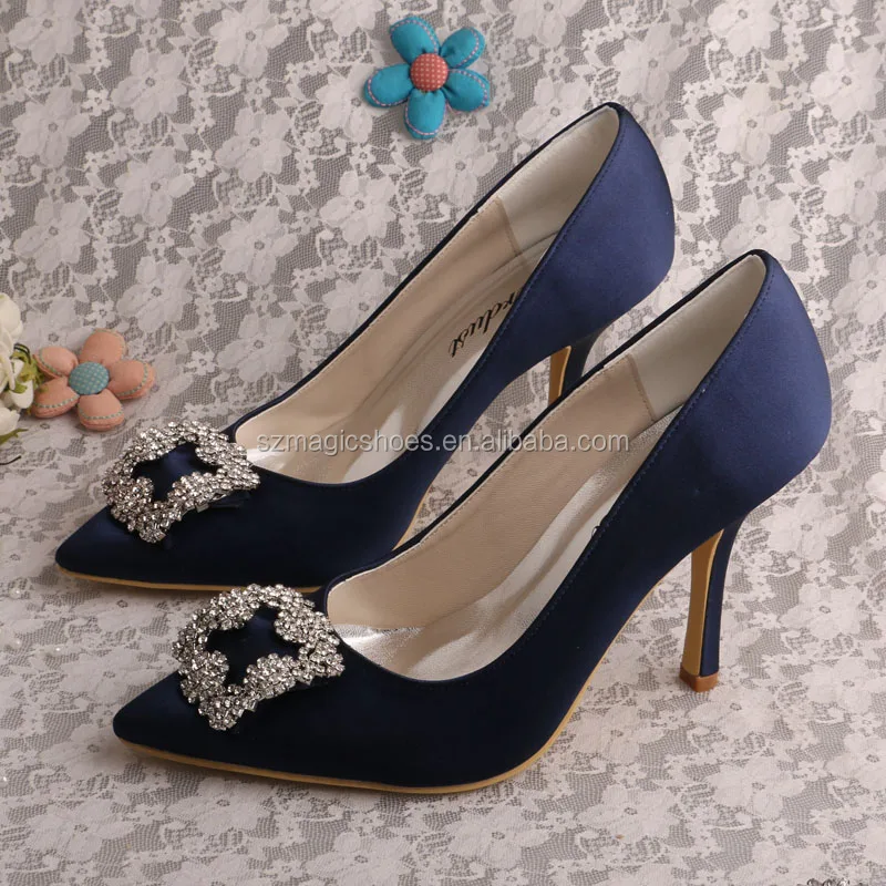 Luxury Valentin Shoes Blue Pointed Toe 