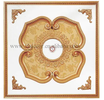 Luxury Square Ceiling Medallion Gold And White Color Hall False Ceiling Designs Buy Hall False Ceiling Designs Restaurant False Ceiling Designs Pop