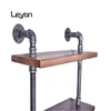 Industrial Retro Wall Mount Iron Pipe Shelf Hung Bracket Diy Storage Shelving Bookshelf custom pipe fittings