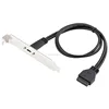 Metal slot bracket USB 3.1 panel mount type C to motherboard IDE 20pin cable