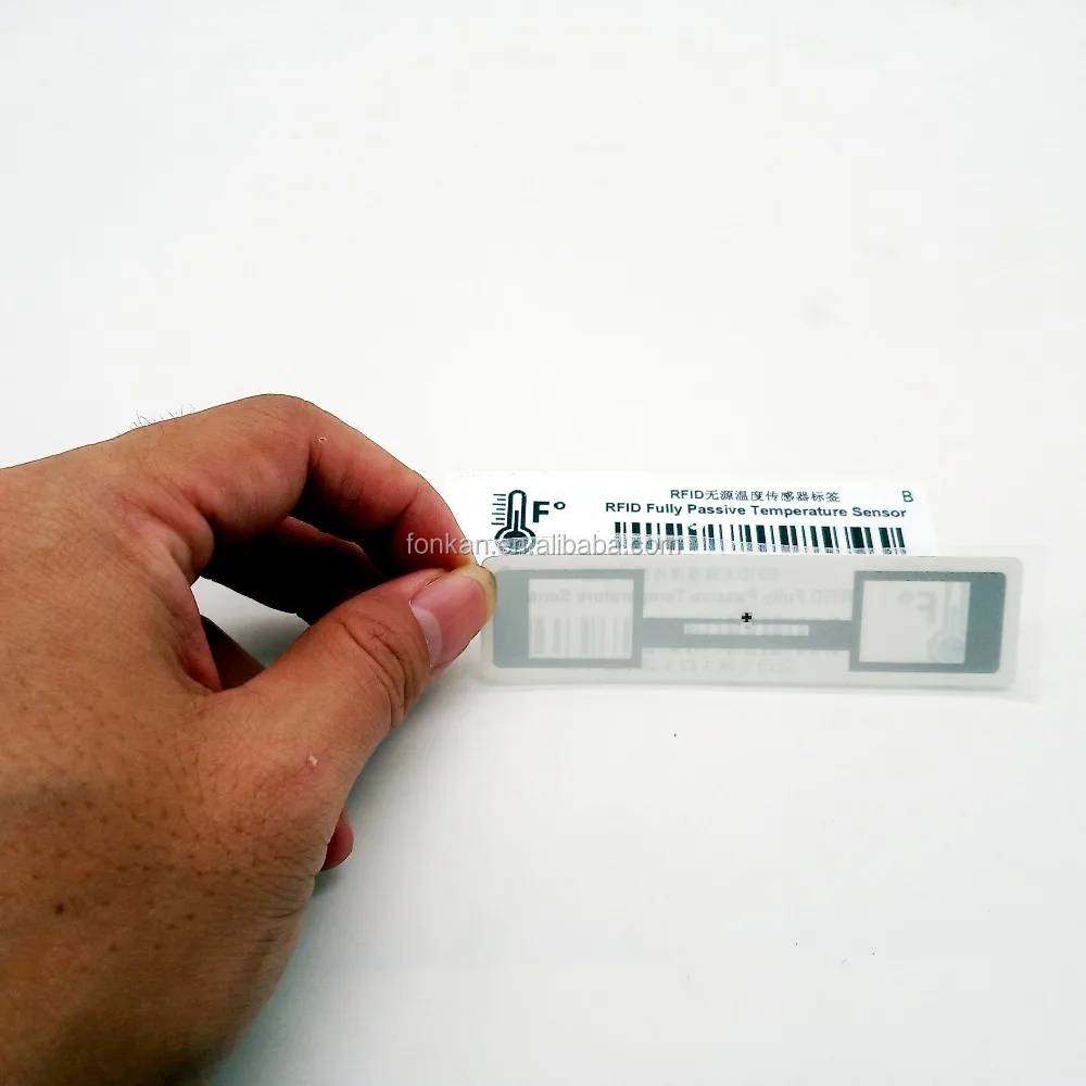 UHF RFID Fully Passive Temperature Sensor Sticker Tag for Cold-chain ...