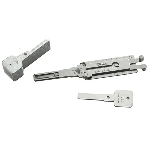 

Lishi HU83 2 in 1 Car Door Lock Pick Decoder Unlock Tools, Silver