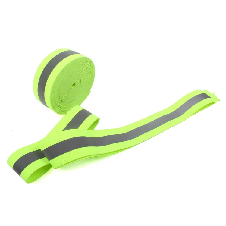 

Custom Printed Reflective Narrow Woven Elastic Ribbon Tapes for Sportswear, Follow pantone color chart