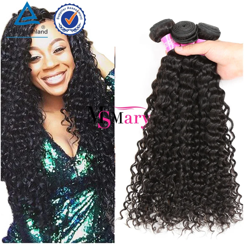 

New Arrival Indian Deep Curly Virgin Hair Wholesale Human Hair Weaving Stock Market Indian Hair Weave, Natural color #1b