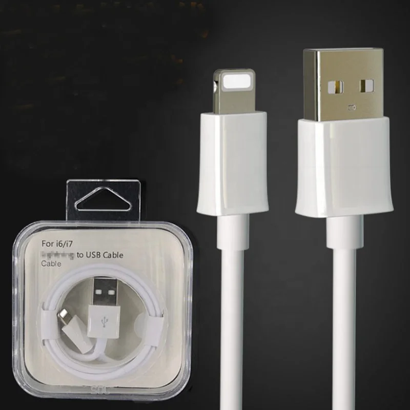 

2.1A Quick Charge TPE certified Fast charge data line speed mobile phone charging usb cable IOS for iphone 678XS max, White black