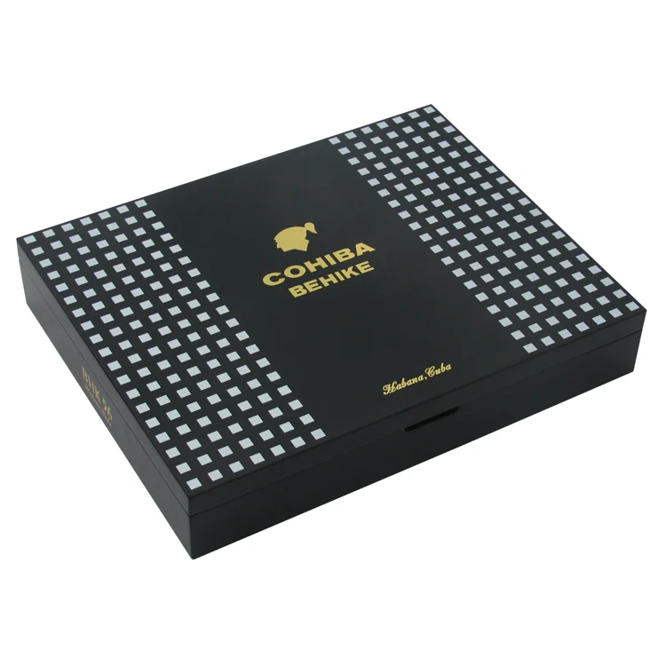 

Cohiba Behike 56 box limited edition small wooden cigar gift packaging box cigar humidor, Black