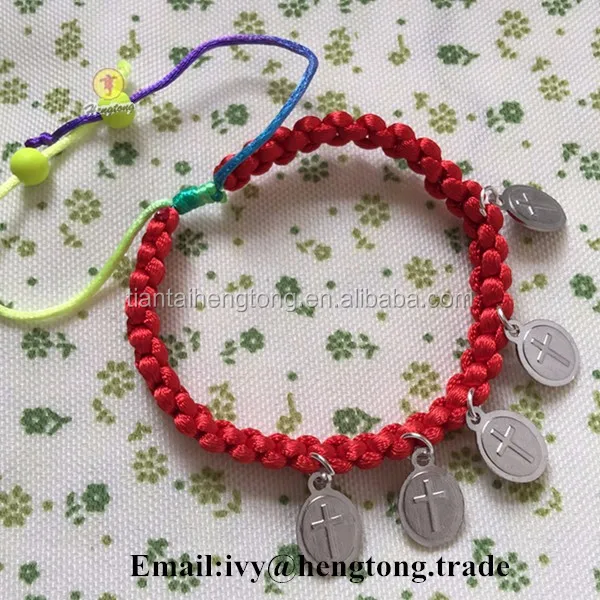 Rope Catholic Rosary Bracelet Cord Rosary Bracelet With Epoxy Baby