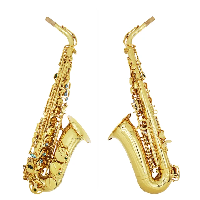 accept oem&odm and buyer logo coloured golden alto saxophone