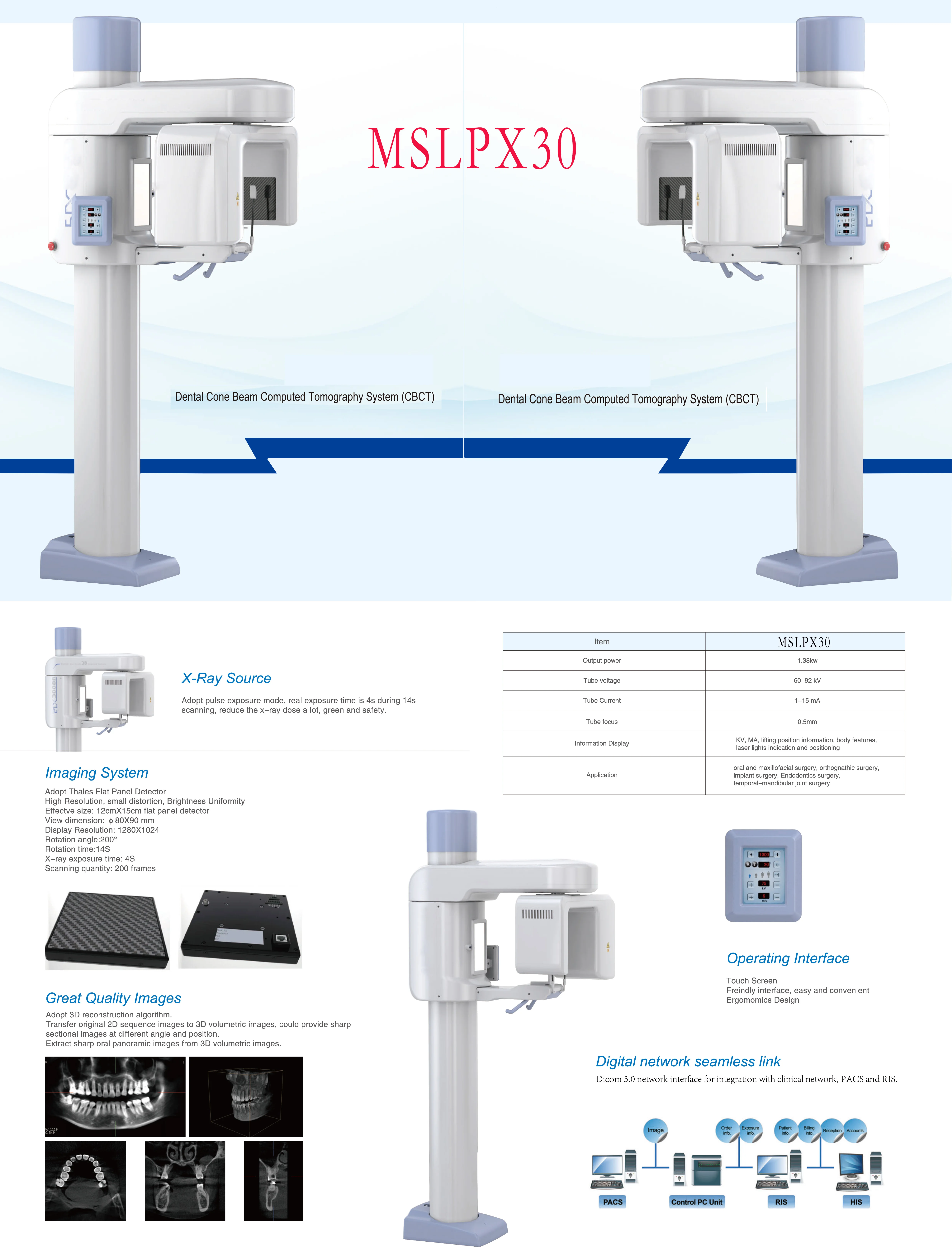High Quality Digital Panoramic Dental X Ray Machineandequipment Mslpx30