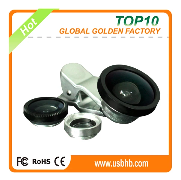 Wholesale Middle level glass Neutral fisheye 3 in 1 clip lens